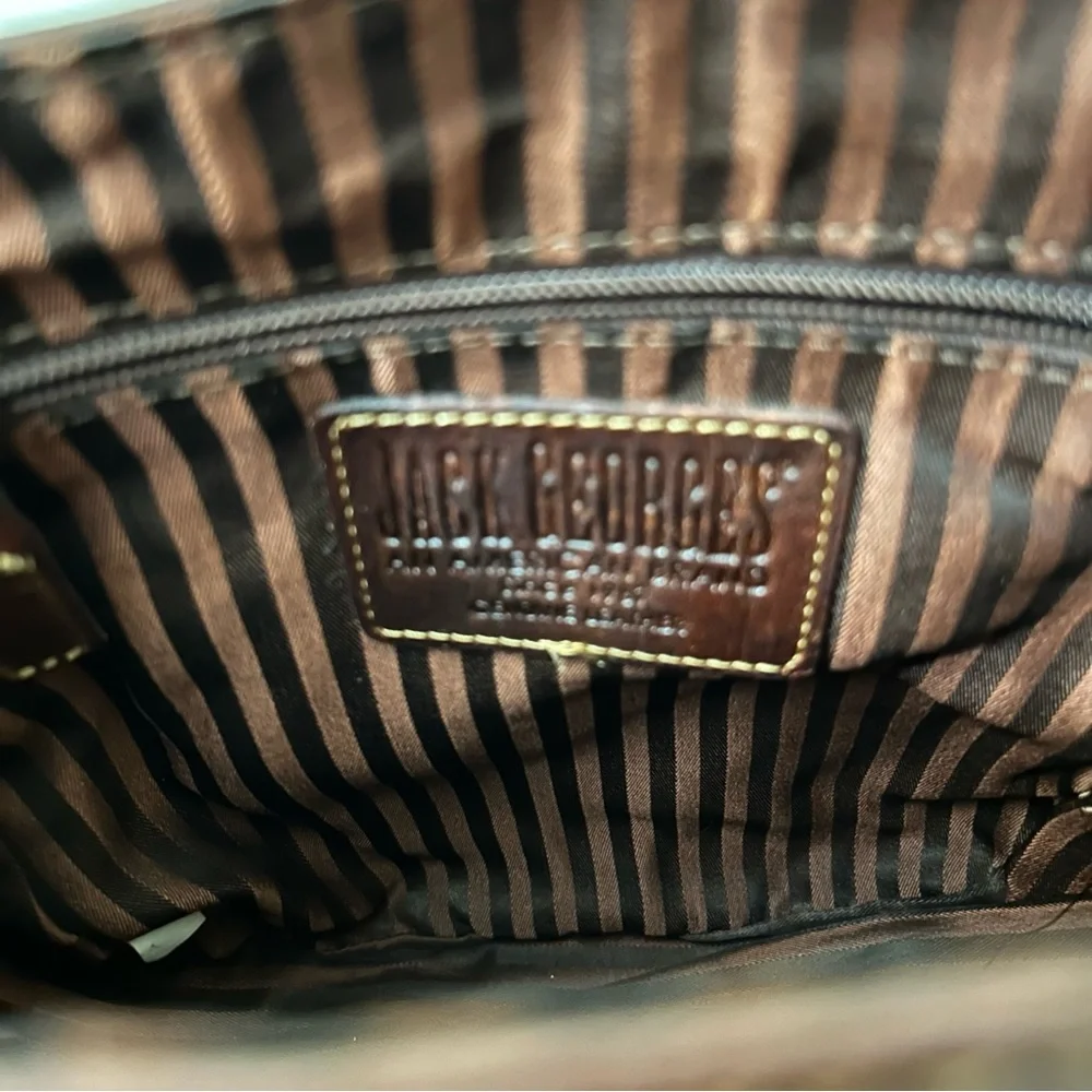 JACK GEORGES, Voyager Collection, Horseshoe Brown Buffalo Leather
